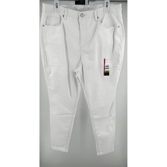 NWT No Boundaries Junior's White High Rise Skinny Jeans Size 17 - Picture 3 of 8